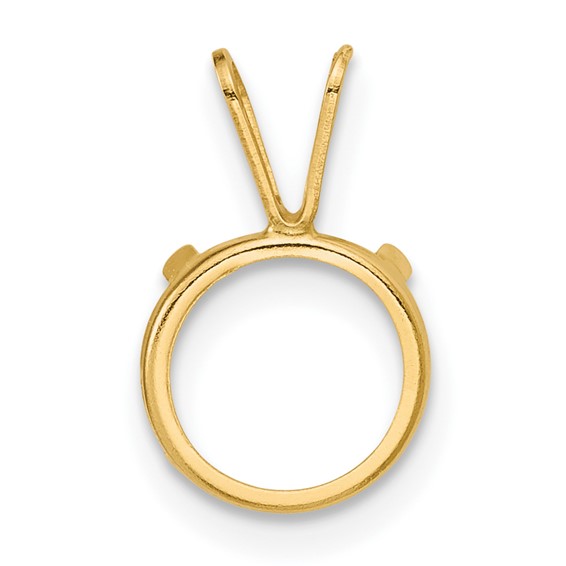 14ky 8mm Round Bezel Pendant Setting
