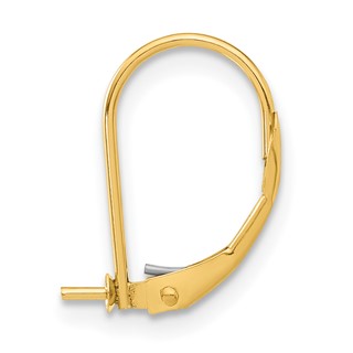 14k Single 2.25mm Leverback Pearl Earring Mounting