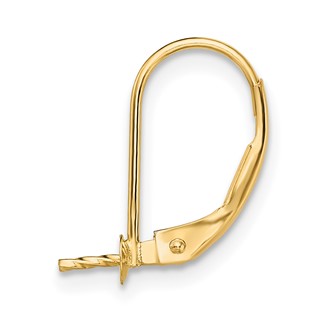 14k Single 3.0mm Leverback Pearl Earring Mounting
