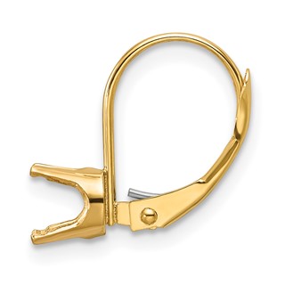 14k Single 6.25mm 1.00ct Diamond Leverback Earring Mounting