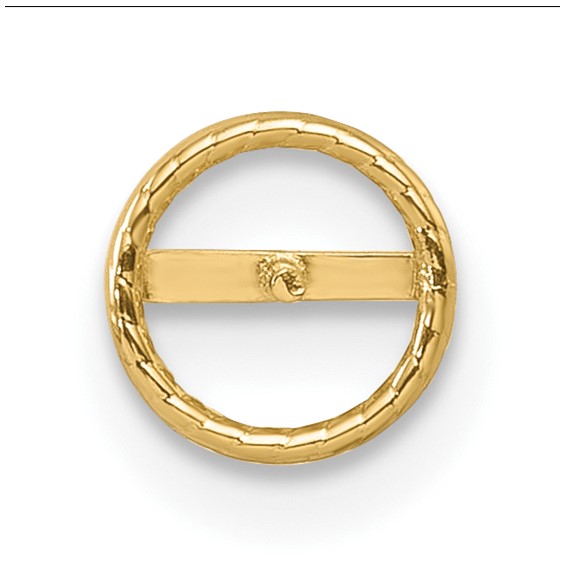 14k Single Holds 5mm Pearl Twisted Edge Post Earring Mounting