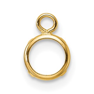 14k Single 5mm Round Low Wall Earring Dangle Mounting