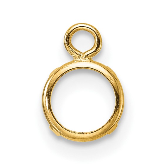 14k Single 5mm Round Low Wall Earring Dangle Mounting