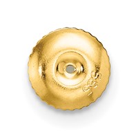14K Yellow Gold 0.20 Carat Certified Lab Grown Diamond VS SI+ G+ Round Complete Four Prong Screwback Heavyweight Stud Earrings view 5