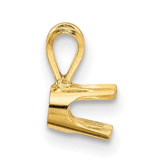 14ky Round 4-Prong Medium Weight .01ct. Pendant Setting