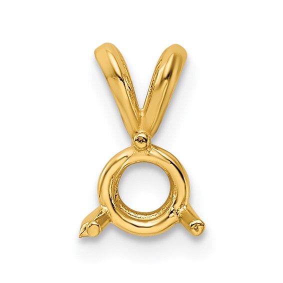 14ky Round 3-Prong .75ct. Pendant Setting