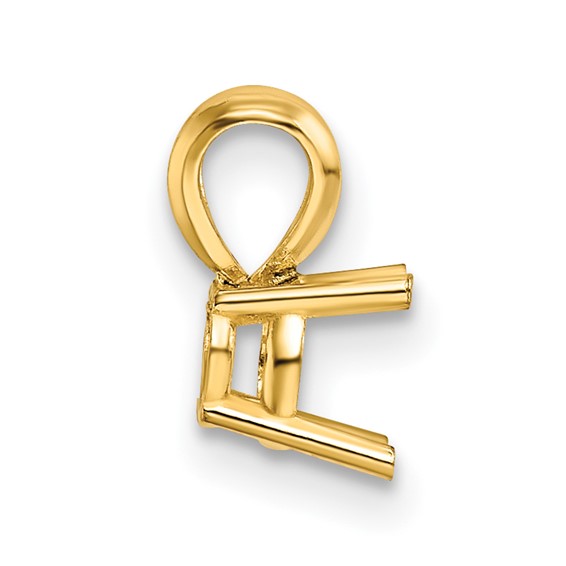 14ky Round 4-Prong Cast Heavy Weight 8.0mm Pendant Setting