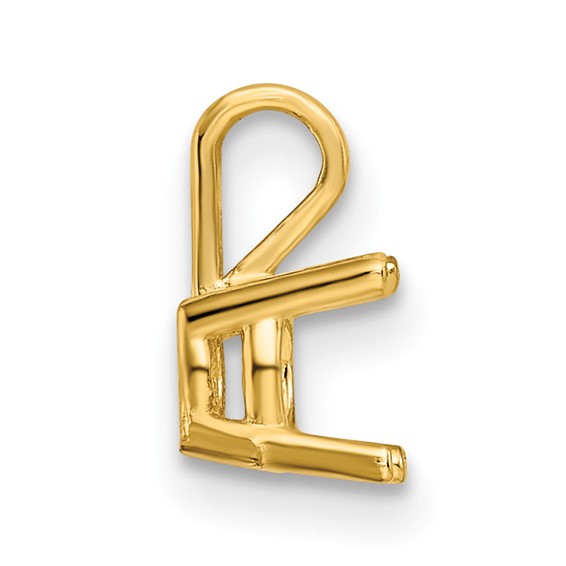 14ky Round 4-Prong w/ Straight Bail 3.5mm Pendant Setting