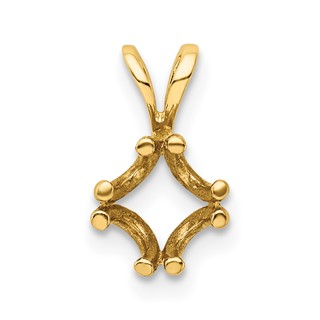 14ky Round 4-Prong Twin Wire 7.0mm Pendant Setting