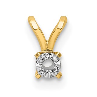 14ky Round 4-Prong Illusion 3.0mm Pendant Setting
