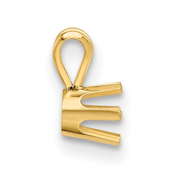 14ky Round 6-Prong 3.2mm Pendant Setting