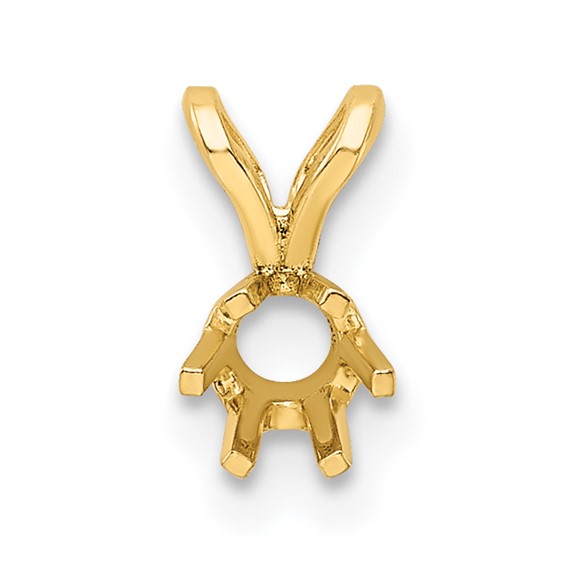 14ky Round 6-Prong 3.2mm Pendant Setting