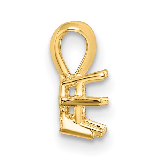 14ky Round 6-Prong Cast Heavy Weight 5.2mm Pendant Setting