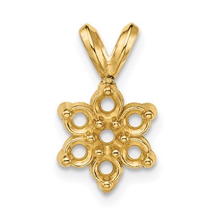 14ky Round 7-Stone .25ct. Pendant Setting