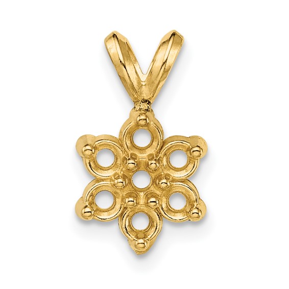 14ky Round 7-Stone .25ct. Pendant Setting