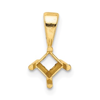 14ky Princess 4-Prong 3.5mm Pendant Setting