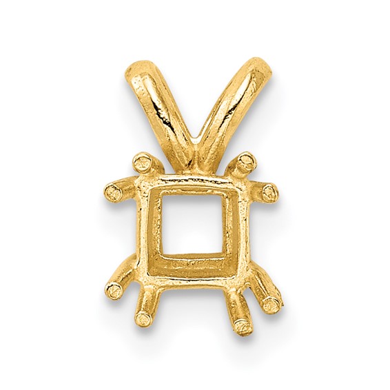 14ky Princess 8-Prong 4.5mm Pendant Setting