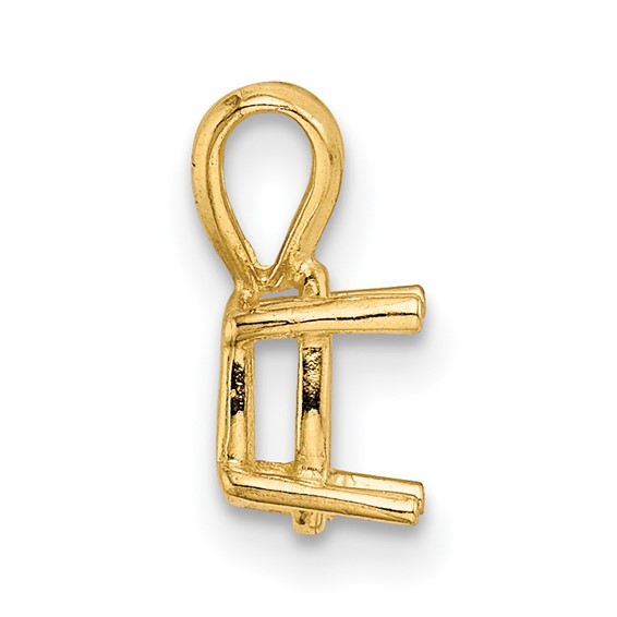 14ky Oval 4-Prong Cast Medium Weight 7 x 5mm Pendant Setting