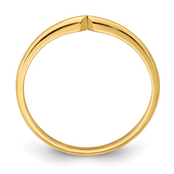 14ky 4 prong 1/2 round Very Lightweight Shank Sz 7