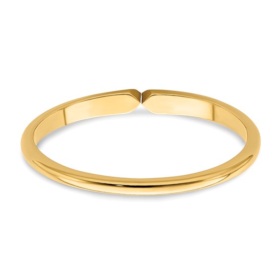 14ky 4 prong 1/2 round Very Lightweight Shank Sz 7