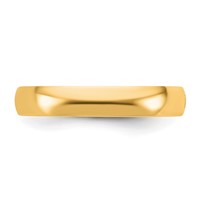 14K Yellow Gold Cliq 4mm Hinged Half Round Wedding Band - Size 4 view 4