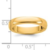 14K Yellow Gold Cliq 4mm Hinged Half Round Wedding Band - Size 4 view 5