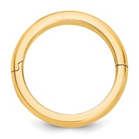 14K Yellow Gold Cliq 6mm Hinged Half Round Wedding Band view 2