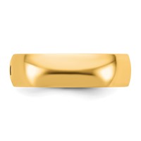 14K Yellow Gold Cliq 6mm Hinged Half Round Wedding Band view 4