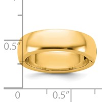 14K Yellow Gold Cliq 6mm Hinged Half Round Wedding Band view 5