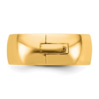 14K Yellow Gold Cliq 8mm Hinged Half Round Wedding Band view 3