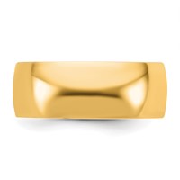14K Yellow Gold Cliq 8mm Hinged Half Round Wedding Band view 4