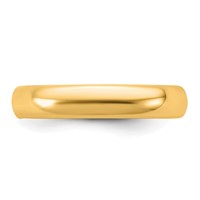 14K Yellow Gold Cliq 4mm Hinged Comfort Fit Wedding Band view 4