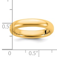 14K Yellow Gold Cliq 4mm Hinged Comfort Fit Wedding Band view 5
