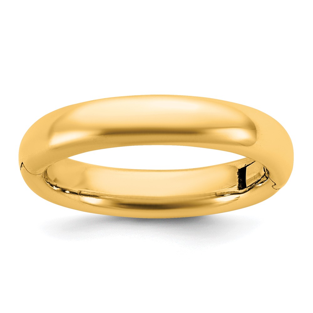 14K Yellow Gold Cliq 4mm Hinged Comfort Fit Wedding Band