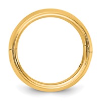 14K Yellow Gold Cliq 6mm Hinged Comfort Fit Wedding Band view 2