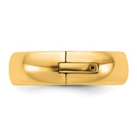14K Yellow Gold Cliq 6mm Hinged Comfort Fit Wedding Band view 3