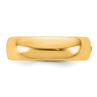 14K Yellow Gold Cliq 6mm Hinged Comfort Fit Wedding Band view 4