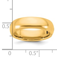 14K Yellow Gold Cliq 6mm Hinged Comfort Fit Wedding Band view 5