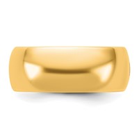 14K Yellow Gold Cliq 8mm Hinged Comfort Fit Wedding Band view 4