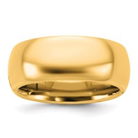 14K Yellow Gold Cliq 8mm Hinged Comfort Fit Wedding Band view 1