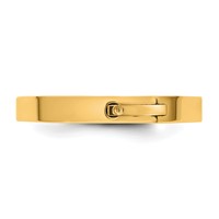 14K Yellow Gold Cliq 3mm Hinged Flat Wedding Band view 3