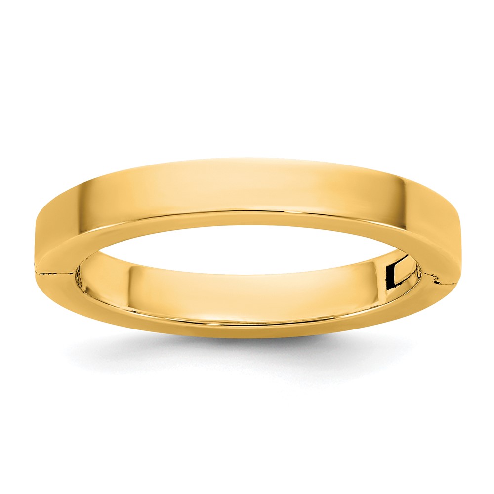14K Yellow Gold Cliq 3mm Hinged Flat Wedding Band