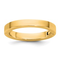 14K Yellow Gold Cliq 3mm Hinged Flat Wedding Band view 1