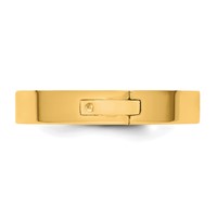 14K Yellow Gold Cliq 4mm Hinged Flat Wedding Band view 3