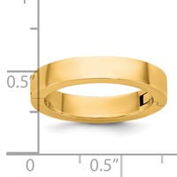 14K Yellow Gold Cliq 4mm Hinged Flat Wedding Band view 5
