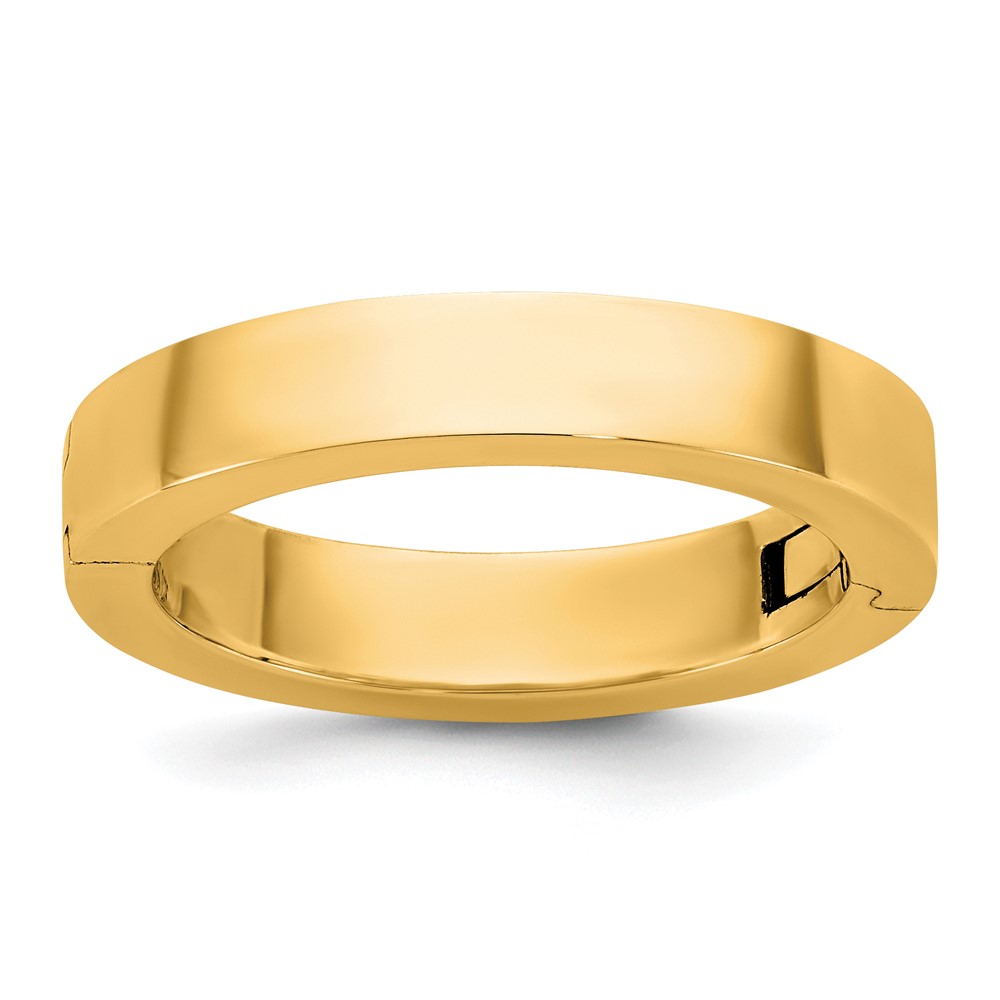 14K Yellow Gold Cliq 4mm Hinged Flat Wedding Band