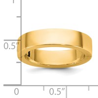 14K Yellow Gold Cliq 5mm Hinged Flat Wedding Band view 5