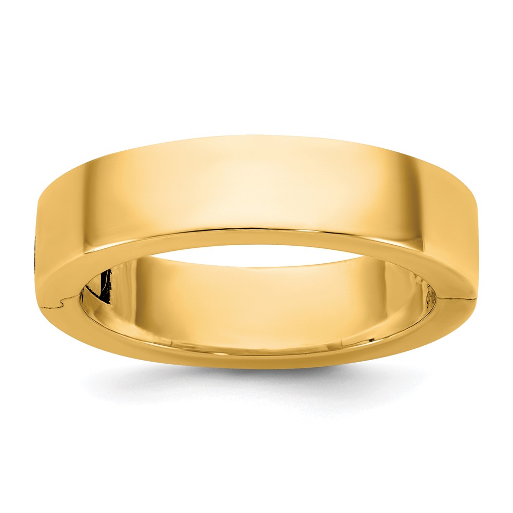 14K Yellow Gold Cliq 5mm Hinged Flat Wedding Band