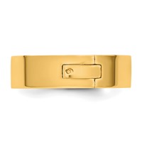 14K Yellow Gold Cliq 6mm Hinged Flat Wedding Band view 3