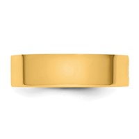 14K Yellow Gold Cliq 6mm Hinged Flat Wedding Band view 4